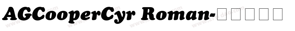 AGCooperCyr Roman字体转换